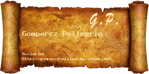 Gompercz Pellegrin névjegykártya